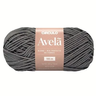 Lã Avelã 100 g cor 8932 Minério Bruto