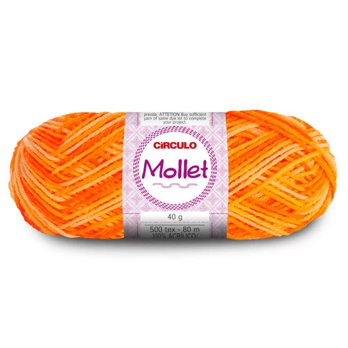 Lã Mollet 40 gramas Marca Circulo - 9059 - Abobora
