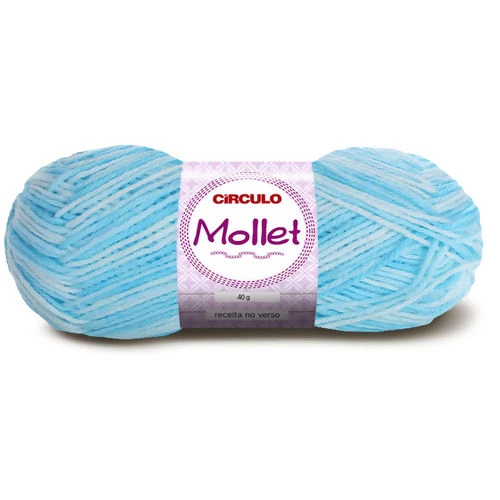 Lã Mollet 40 gramas Marca Circulo - 9113 - Cascata