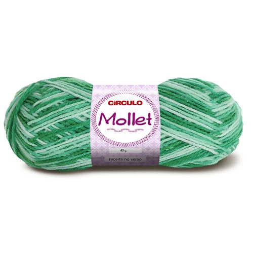 Lã Mollet 40 gramas Marca Circulo - 9440 - Quartzo Verde