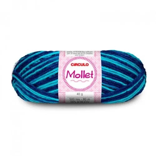 Lã Mollet 40 gramas Marca Circulo - 9533 - Curaçau