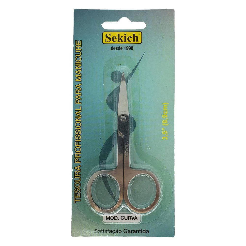 Tesoura Profissional Para Manicure Modelo Curva 3.5 Polegadas SEKICH