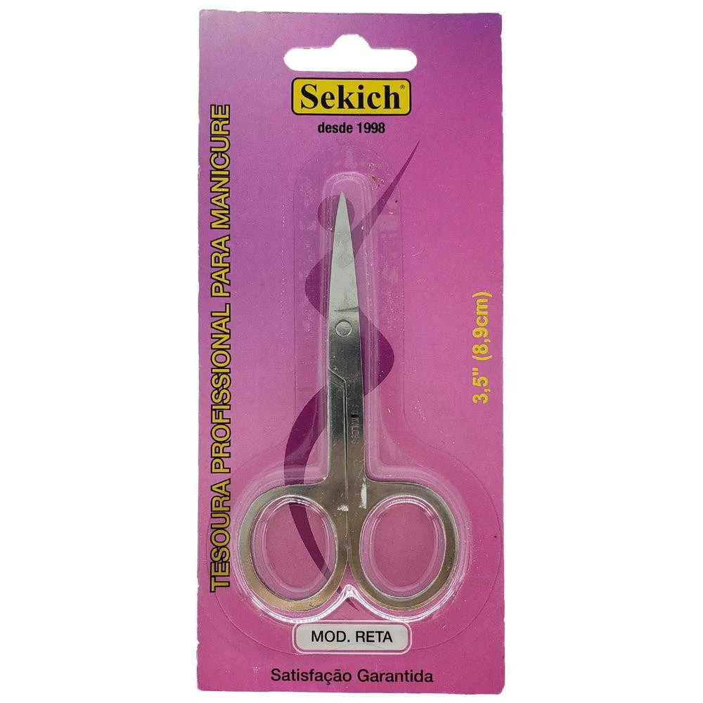 Tesoura Profissional Para Manicure Modelo Reta 3.5 Polegadas SEKICH