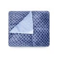 Edredom Plush Flannel King 2,40M X 2,60M - Azul Geometrico