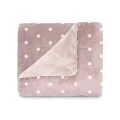 Edredom Plush Flannel Casal 1,80M X 2,20M - Rosa Poa