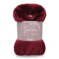 ﻿Roupão Microfibra Flannel Feminino Donna - Bordô Tam P