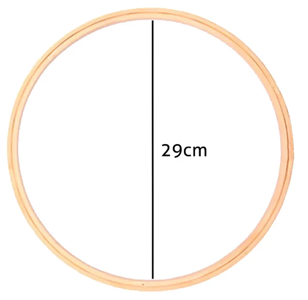 Bastidor de Madeira para Bordado sem Tarracha 30 cm Luli