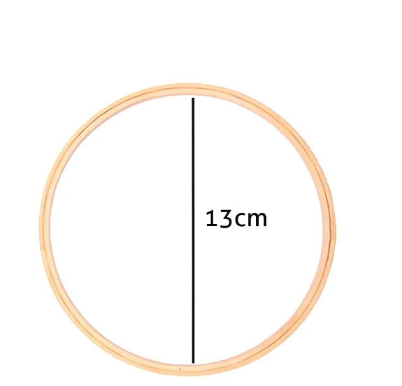Bastidor de Madeira para Bordado sem Tarracha 13,5 cm Luli