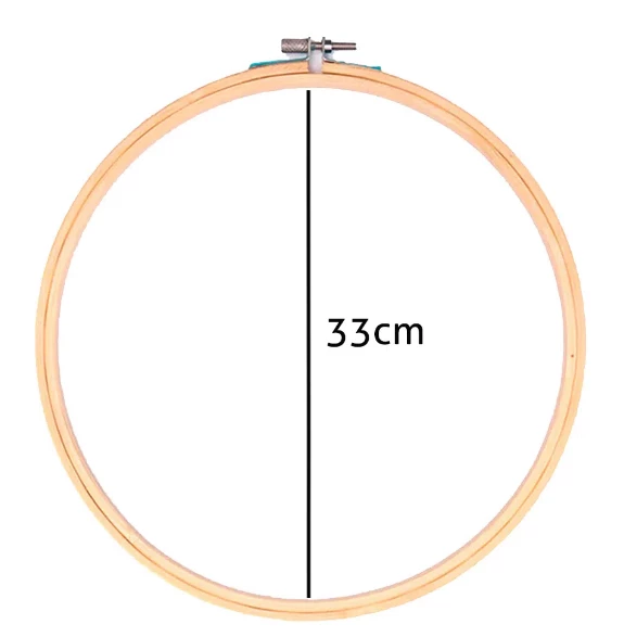 Bastidor de Madeira para Bordado com Tarracha 34 cm Luli