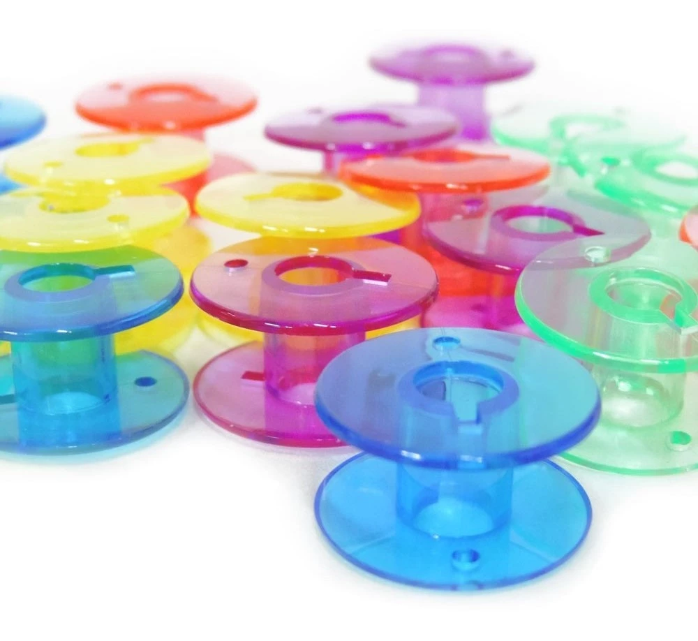 Bobina Alta Plástica Colorida Para Maquina kit com 12 unidades