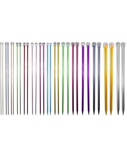 Agulha de Tricô Alumínio Colorido Marca Círculo