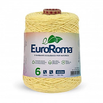 Barbante EuroRoma 4/6 610m - Amarelo Bebê 400
