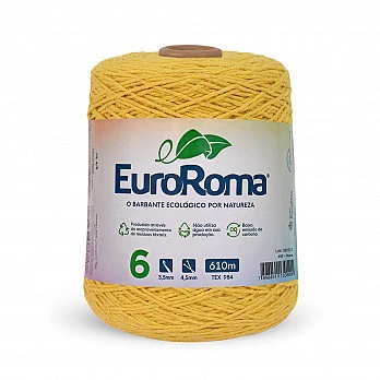 Barbante EuroRoma 4/6 610m - Amarelo Ouro 450