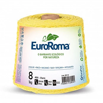 Barbante EuroRoma 4/8 1Kg - Ouro 450