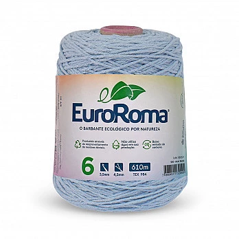 Barbante EuroRoma 4/6 610m - Azul Bebê 900