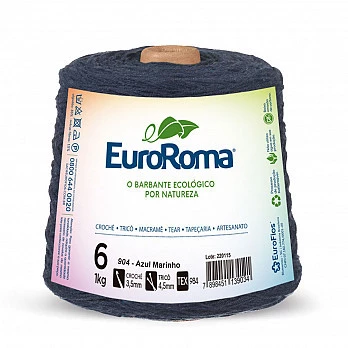 Barbante EuroRoma 4/6 1Kg - Azul Marinho 904