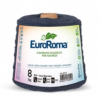 Barbante EuroRoma 4/8 1Kg - Azul Marinho 904