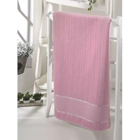 Toalha de Banho Velour para Bordar Bella Liso - Rosa