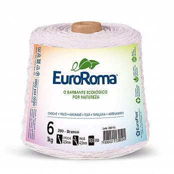 Barbante EuroRoma 4/6 1Kg - Branco 200
