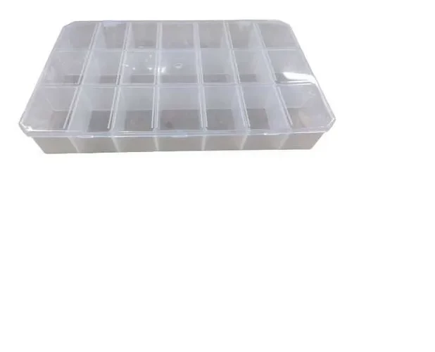 Estojo Retan 21 divisorias base Transparente tampaTransparente