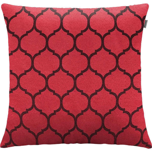 Capa para Almofada Jacquard Geometrico 45cm X 45cm Vermelho