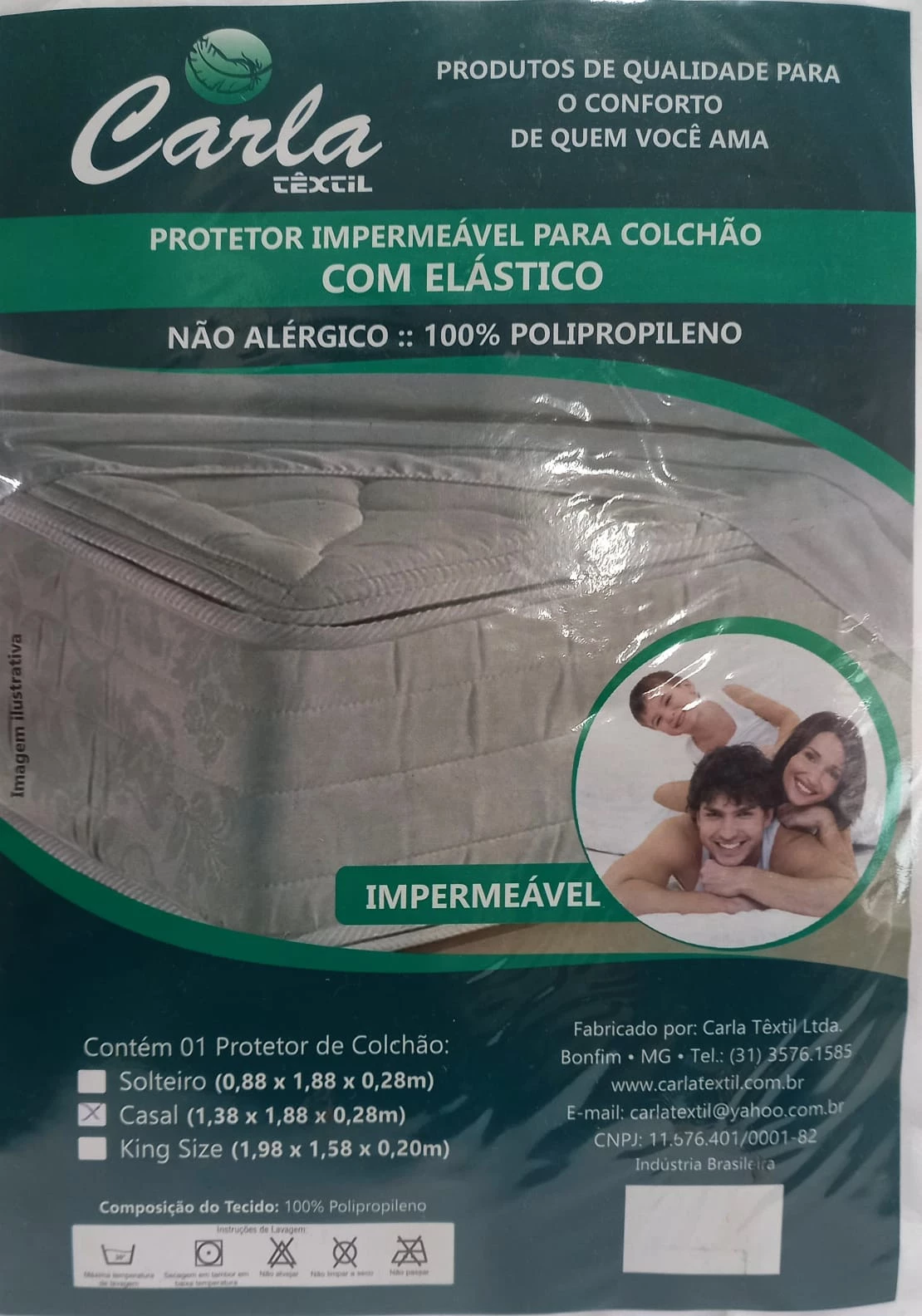 PROTETOR IMPERMEAVEL CASAL CARLA TEXTIL