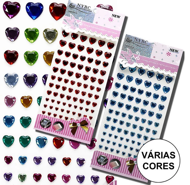 Cartela de Adesivos Mmixer-38 Coração Marca Nybc
