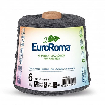 Barbante EuroRoma 4/6 1Kg - Chumbo 350