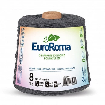 Barbante EuroRoma 4/8 1Kg - Chumbo 350