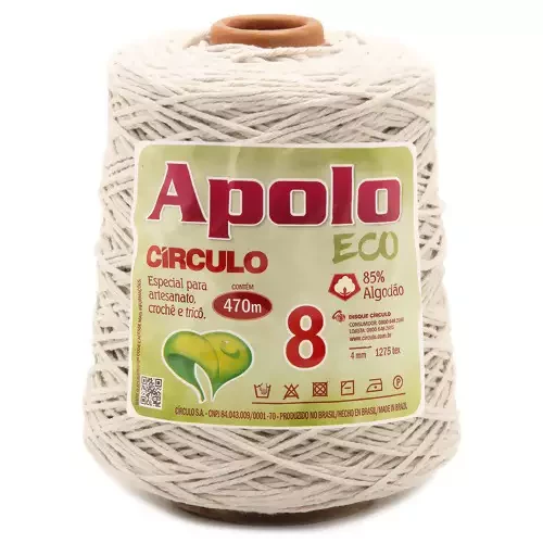 Barbante Apolo Eco fio 8 - Natural 20