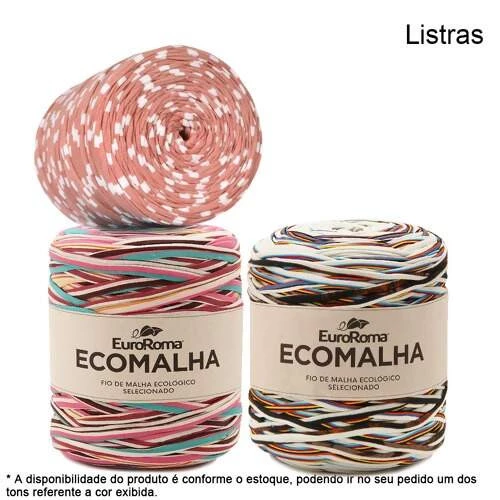 EuroRoma Ecomalha Cores Especiais Tons de Estampas Listradas (cód. 3031) - 140m