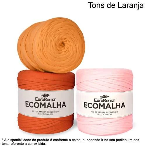 EuroRoma Ecomalha Cores Especiais Tons de Laranja (cód. 3015) - 140m