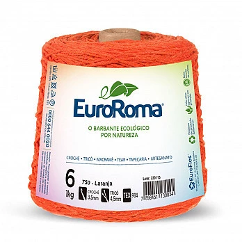 Barbante EuroRoma 4/6 1Kg - Laranja 750