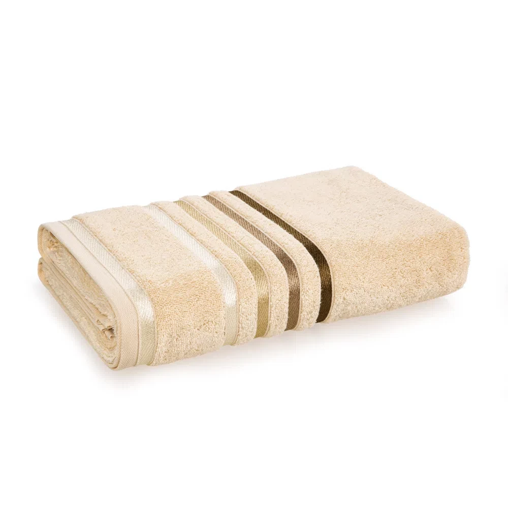 Toalha de Rosto Areia Listra Marrom cor 10189 Lumina