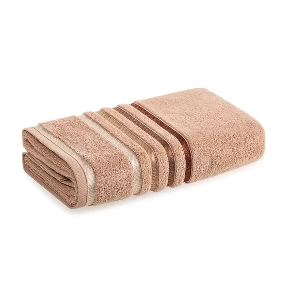 Toalha de Rosto Deserto/ferrugem Listra Rosa Lumina cor 60238