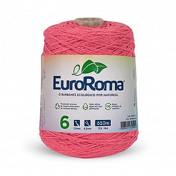Barbante EuroRoma 4/6 610m - Melancia 1070