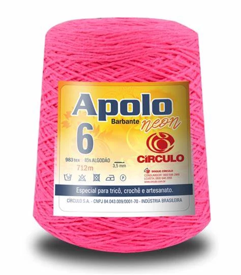 Barbante Apolo Eco fio 6 - Rosa Neon 6372