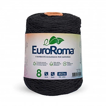 Barbante EuroRoma 4/8 457m - Preto 250