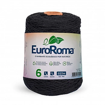 Barbante EuroRoma 4/6 610m - Preto 250