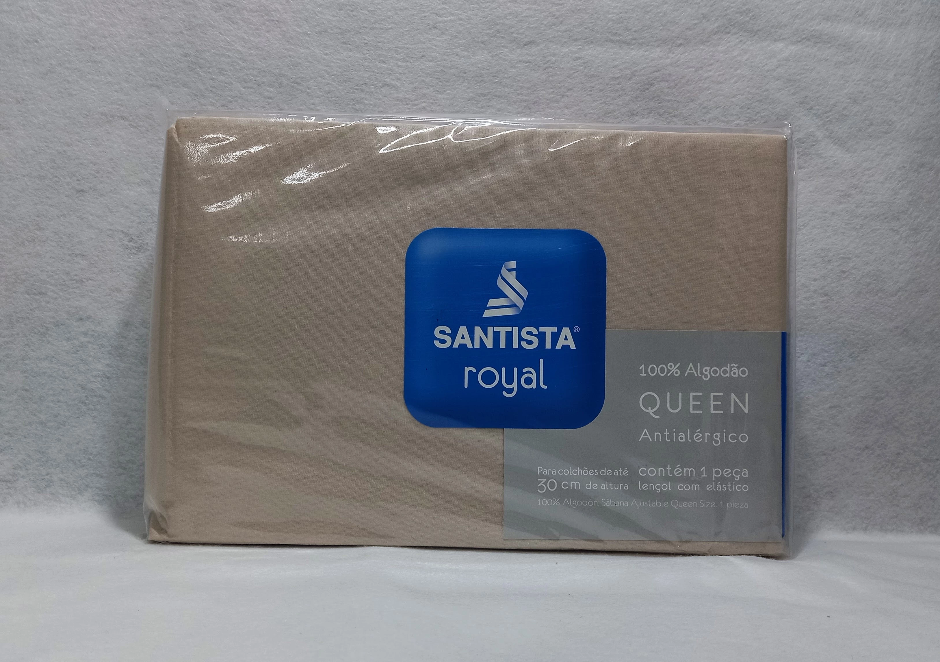 Lençol Queen Santista Royal Plus Bege