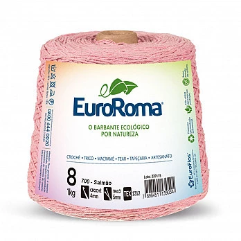 Barbante EuroRoma 4/8 1Kg - Salmao 700