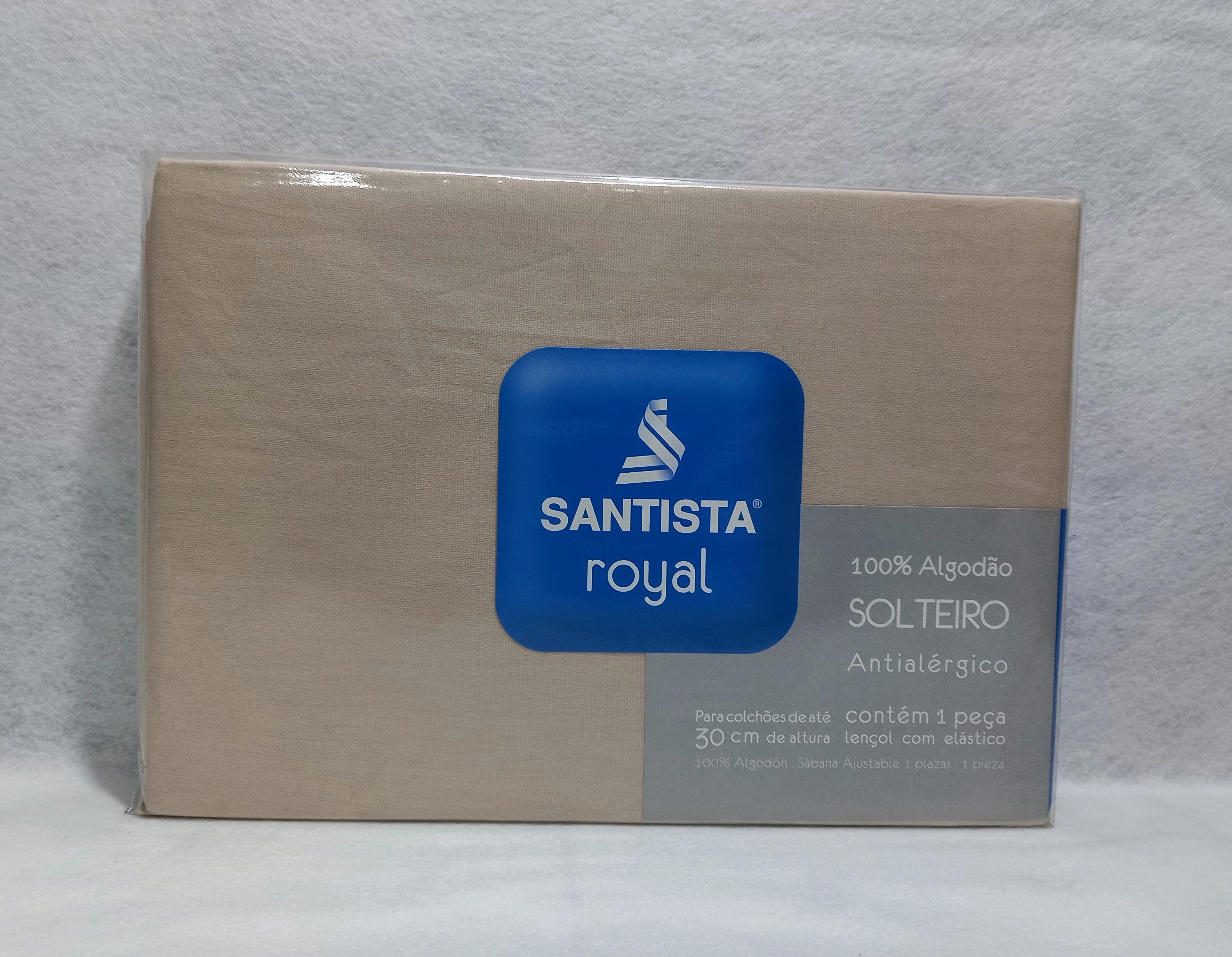Lençol de Solteiro Santista Royal Bege