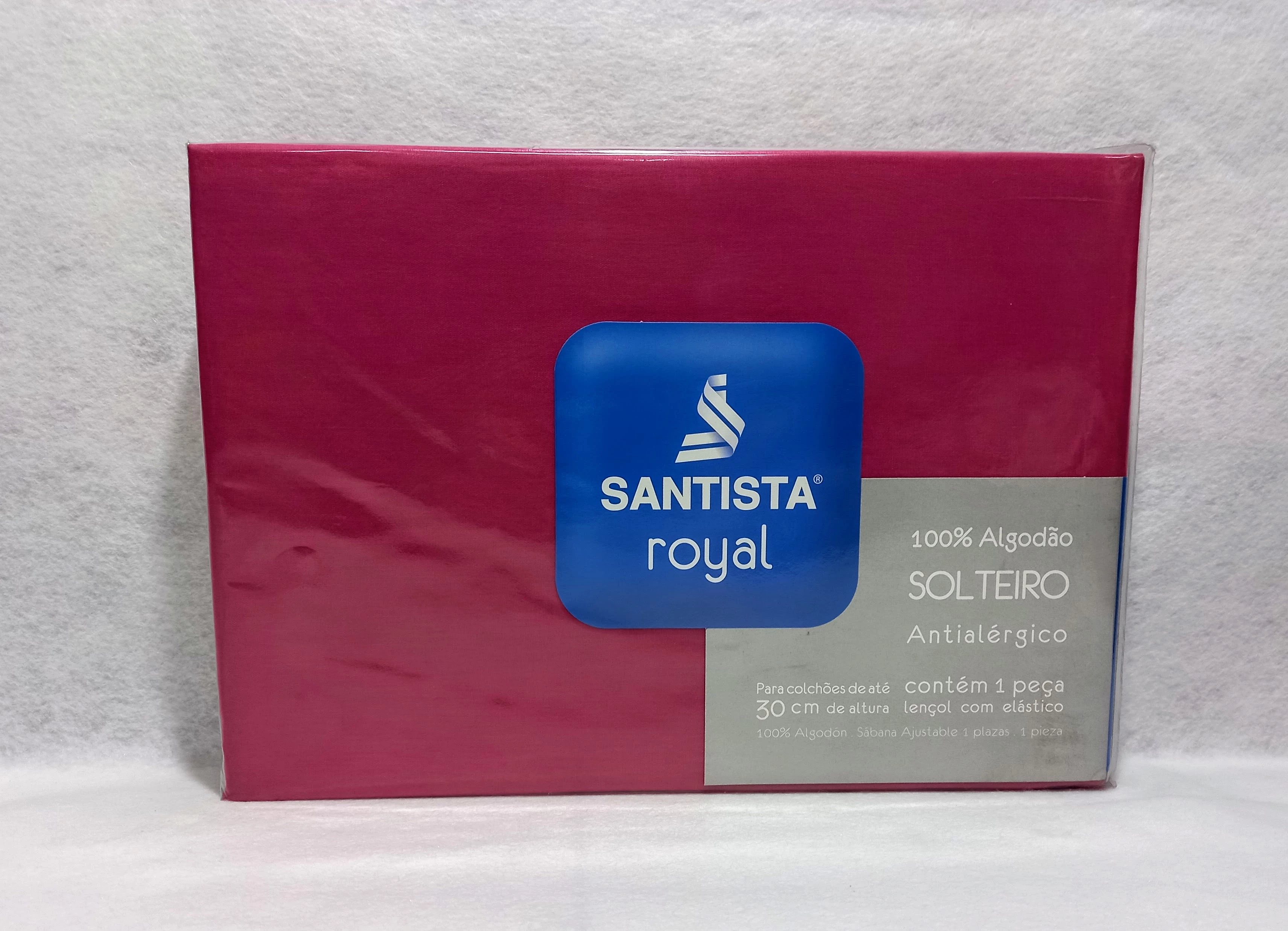 Lençol de Solteiro Santista Royal Plus Pink