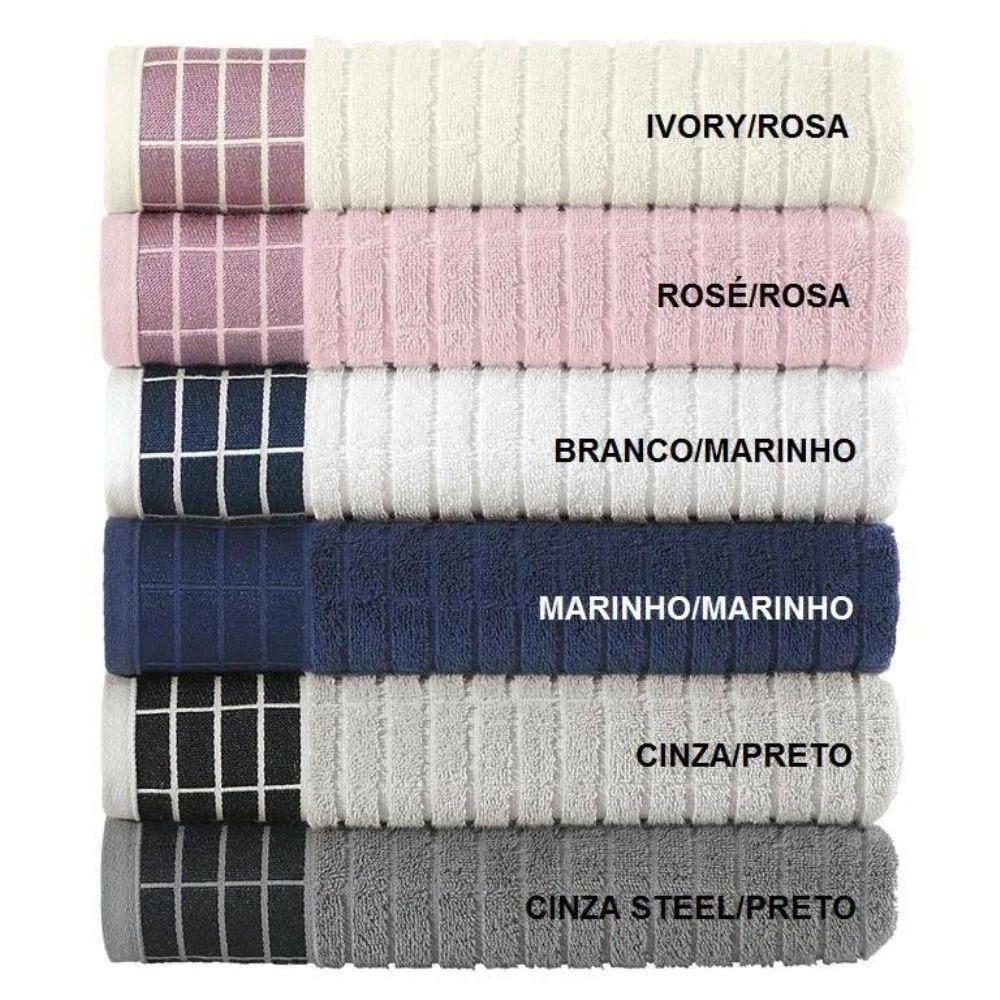 Toalha de Banho Teodor Ivory/Rosa