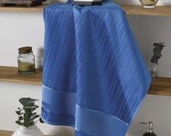 Toalha de Banho Velour para Bordar Bella Liso - Azul Escuro