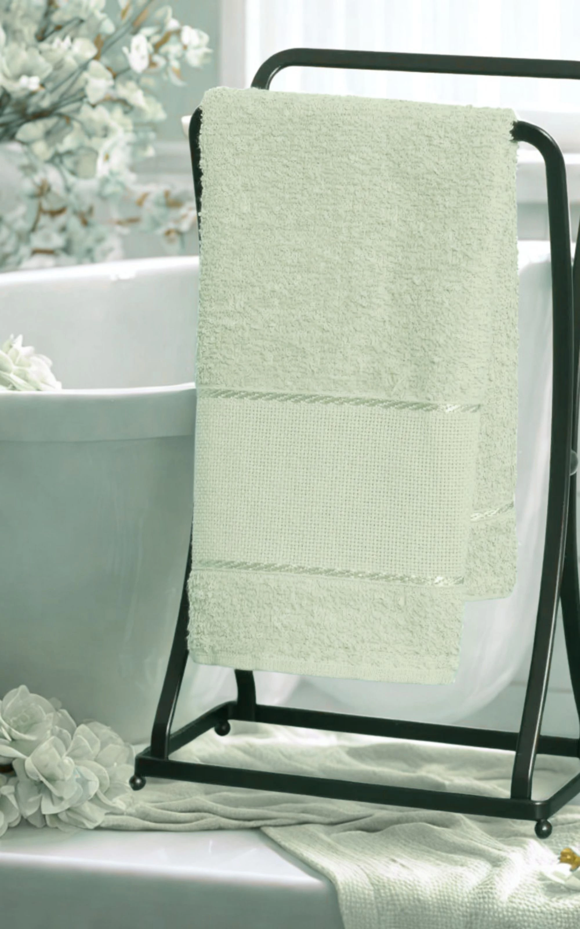 TOALHA LAVABO P/ BORDAR / ERVA DOCE