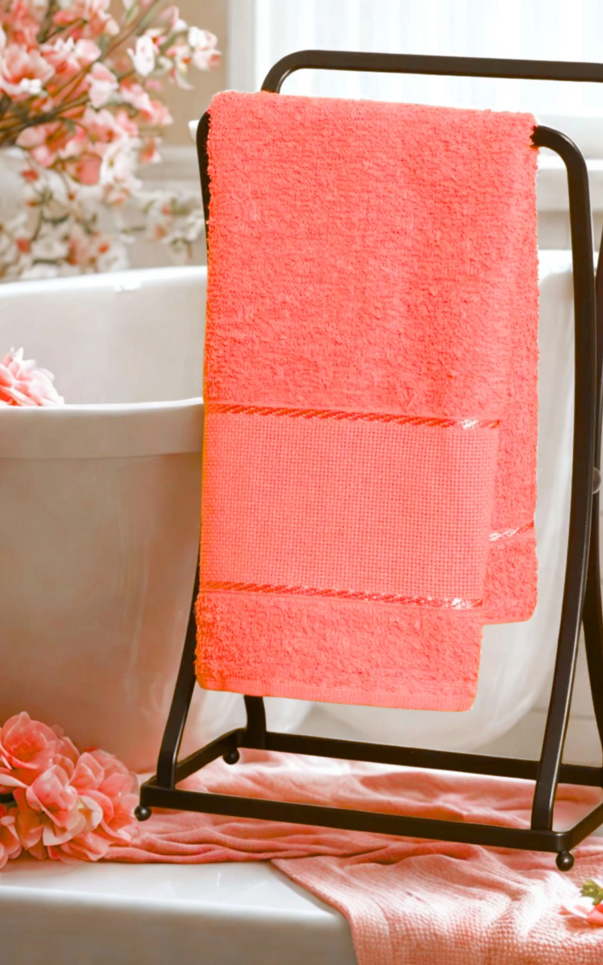 TOALHA LAVABO P/ BORDAR / VERMELHO