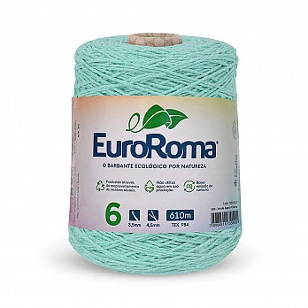 Barbante EuroRoma 4/6 610m - Verde Água Claro 800