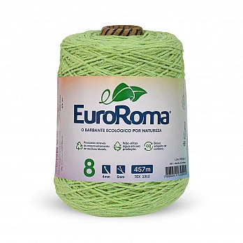 Barbante EuroRoma 4/8 457m - Verde Limao 801
