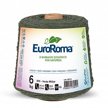 Barbante EuroRoma 4/6 1Kg - Verde Militar 805